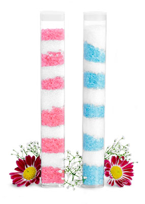 Clear Bath Salt Tubes With Natural Plug Caps