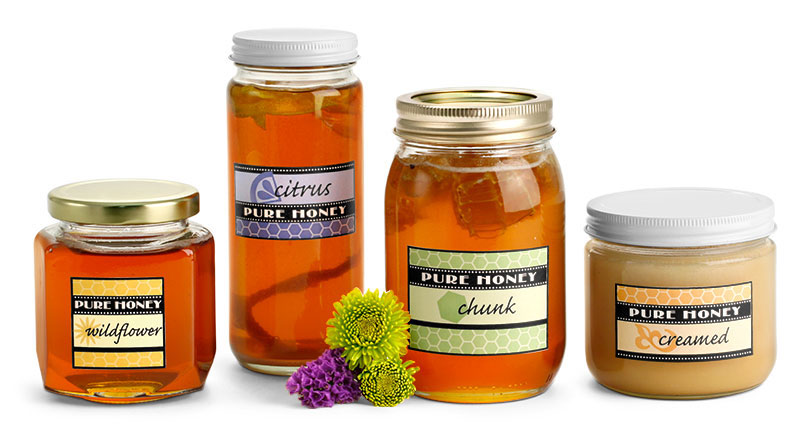 Glass Honey Storage Jars  
