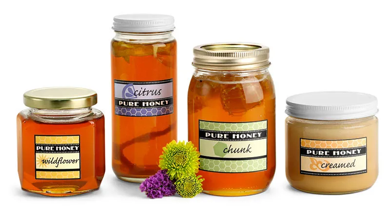 Glass Honey Jars  