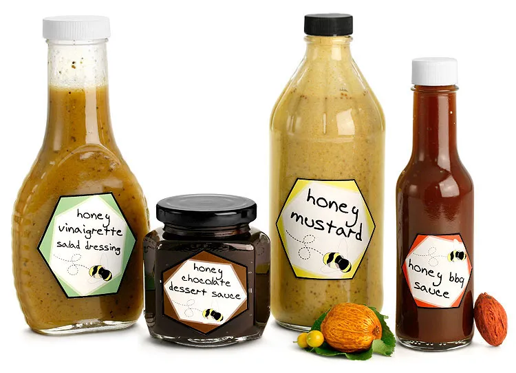 Honey Mustard Bottles, Beekeeping Containers