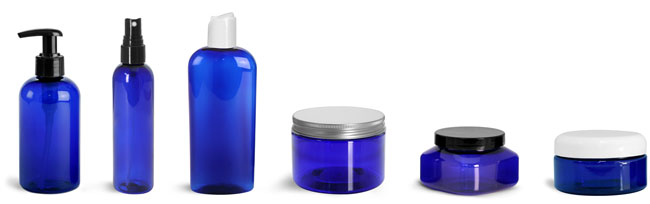 Blue PET Bottles & Jars