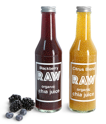 Glass Chia Seed Drink Bottles  