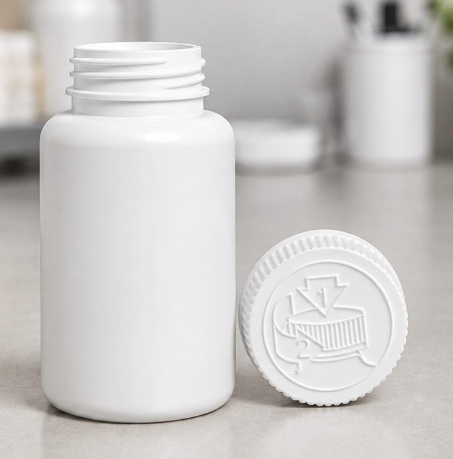 A Push and Turn Child-Resistant Cap