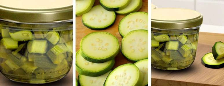 Homemade - Zucchini Relish In SKS Clear Glass Jars