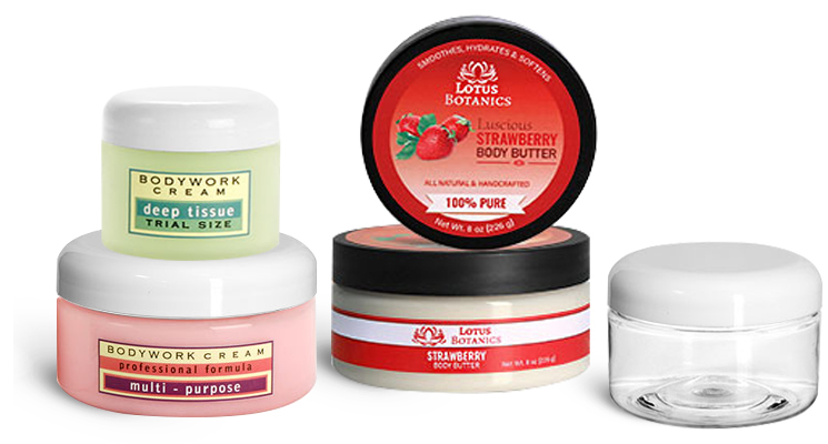 Clear Heavy Wall Jars for Bath Salts & Body Scrubs