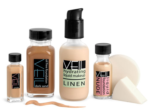 Clear Glass Liquid Foundation Bottles