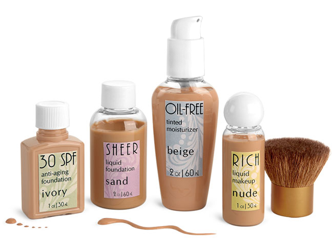 Clear Plastic Liquid Foundation Bottles