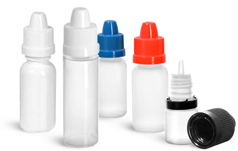 LDPE Dropper Bottles with Child Resistant Caps for Supplements