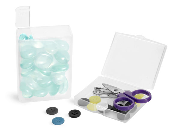 Natural Polypro Hinged Containers To Organize Your Hobby and Craft Supplies