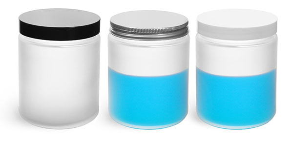 8 oz Frosted Glass Jars