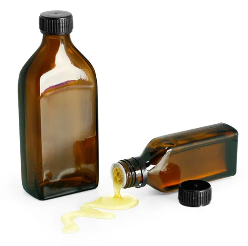  Amber Glass Honey Flasks 
