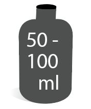 100 ml & 50 ml Glass Bottles