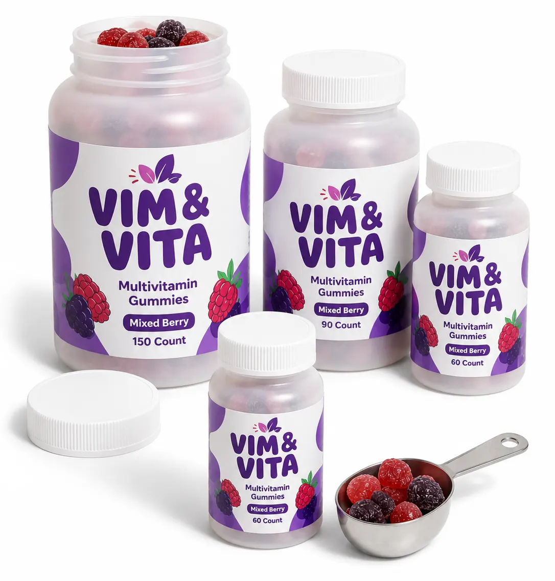 Gummy Bottles for Dietary Supplements