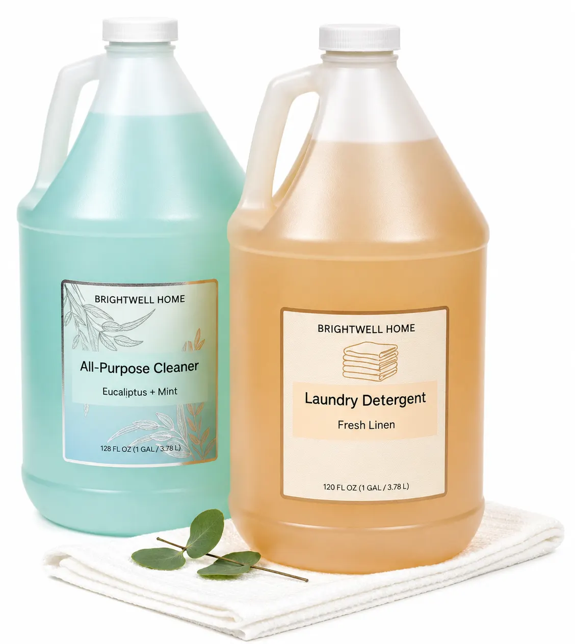 HDPE Gallon Jugs for Bulk Cleaning Liquids & Detergents