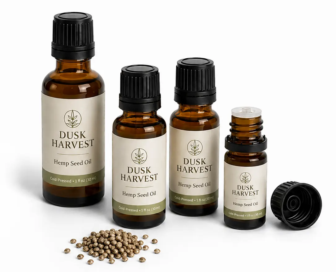 Hemp Oil Dropper Bottles