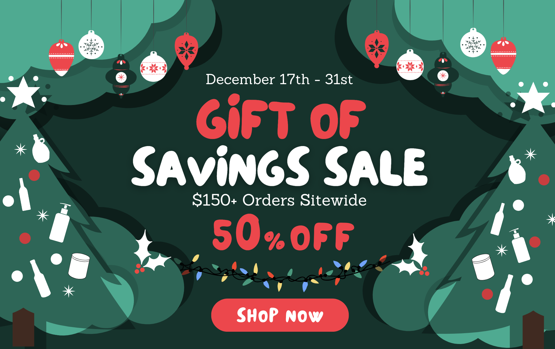 2024 Holiday Flash Sale: 50% Off Sitewide!