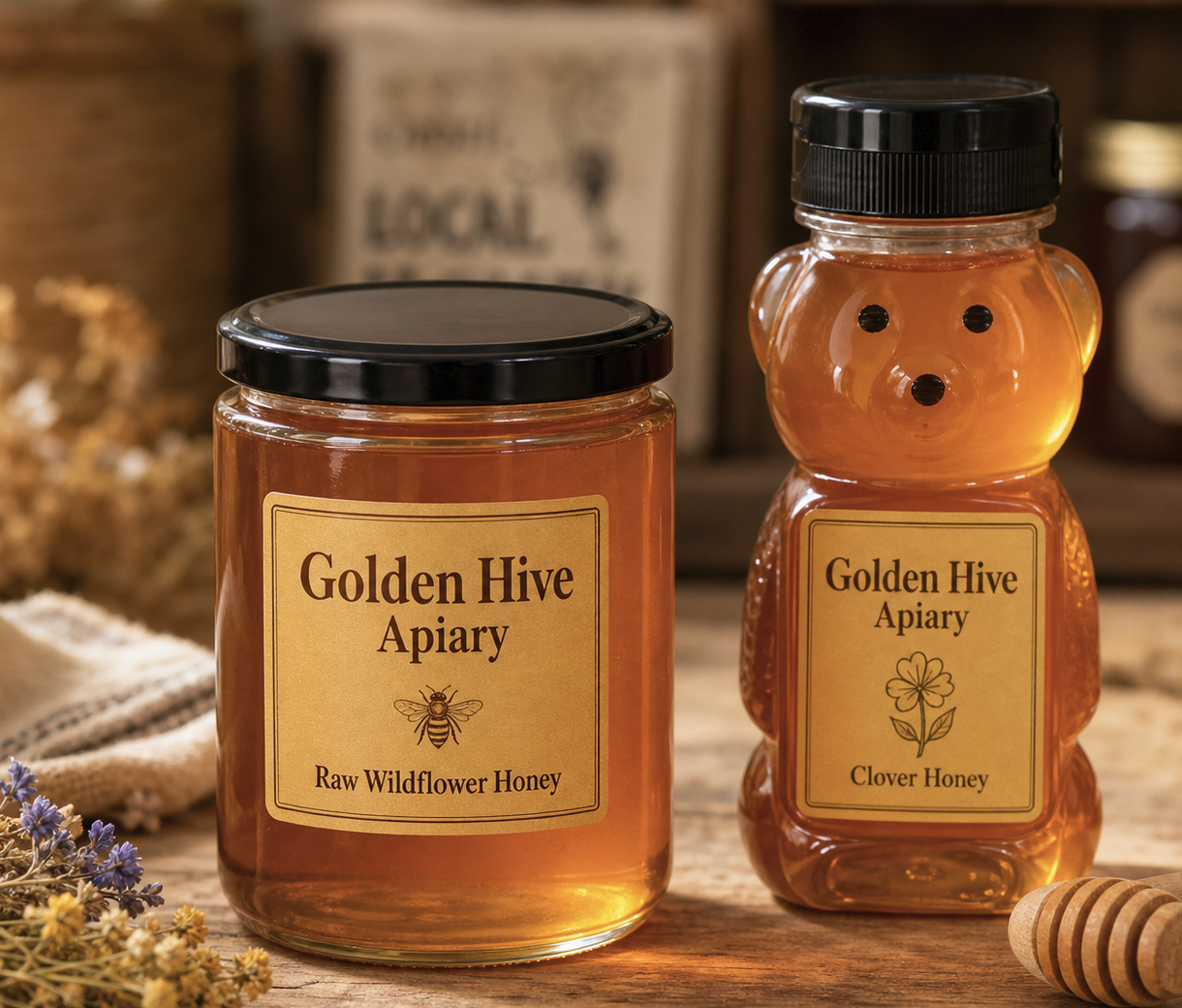 Glass Honey Jars