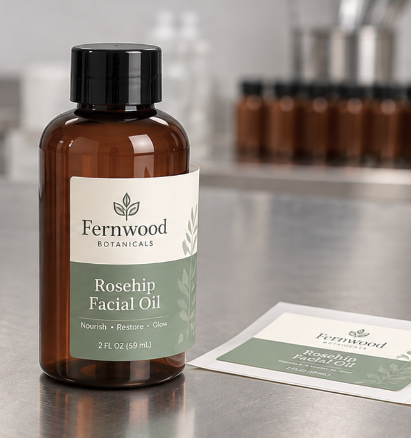 Applying a Label to a Round Bottle