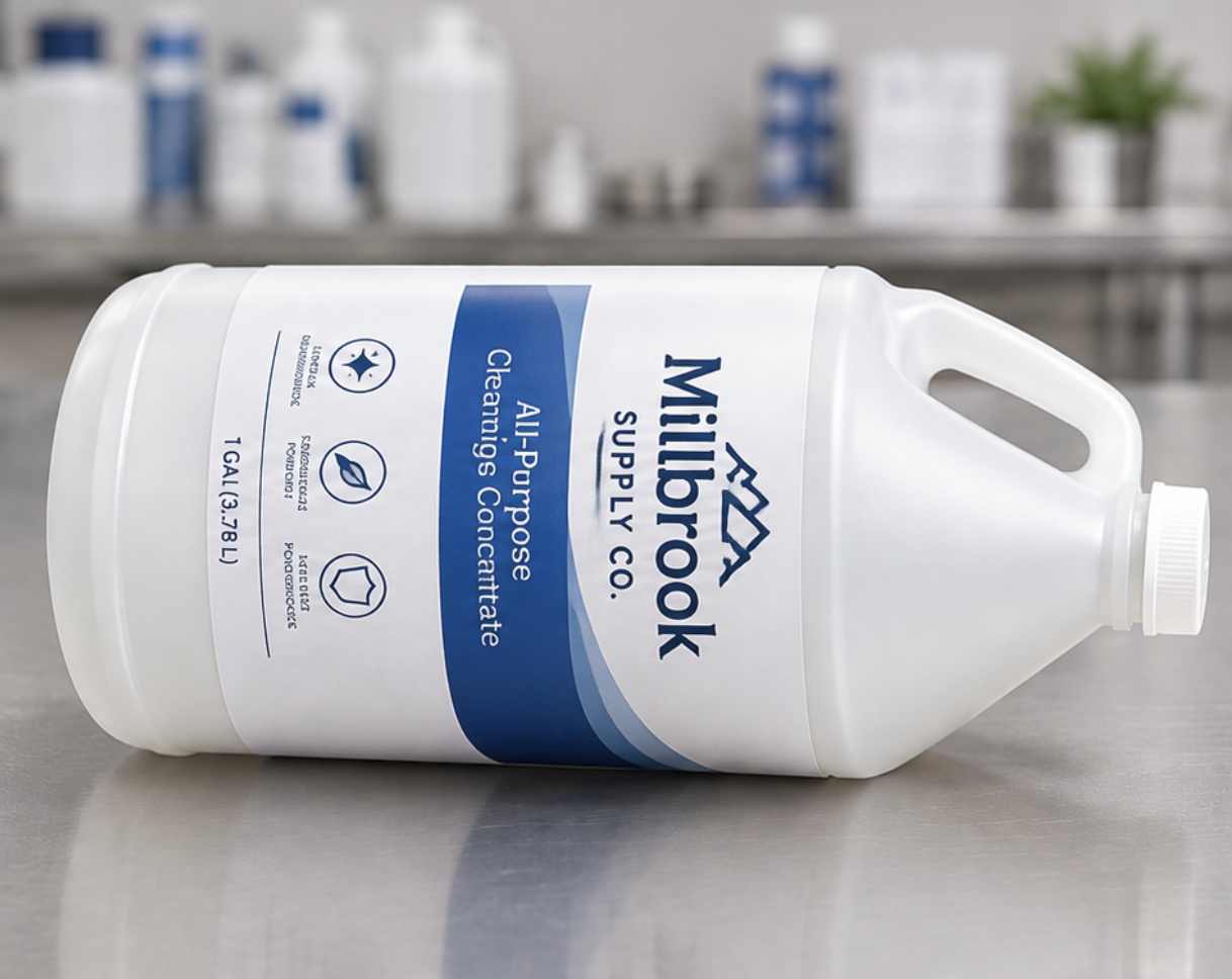 Rolling a Bottle While Smoothing a Label