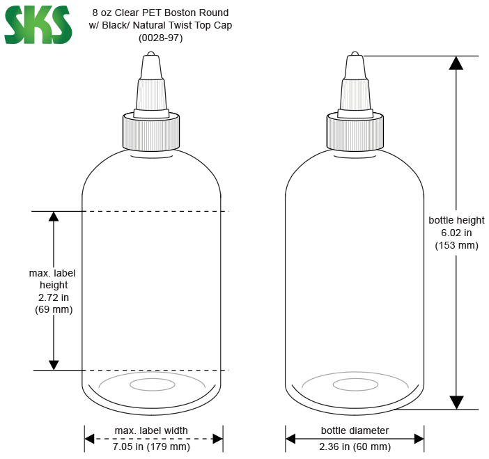 SKS .75 Litre Water Bottle with Locking Twist Top