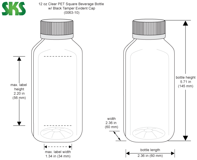 Beverage Containers Dimensions & Drawings