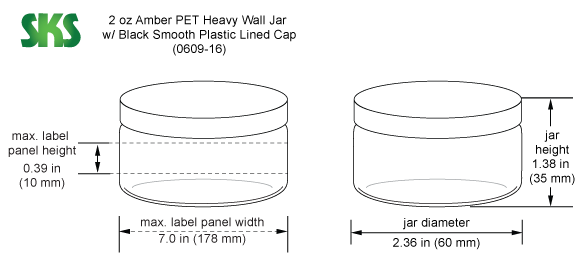 KIMBLE® Amber Glass Straight-Sided Jars, Convenience Packs (Caps Attached),  with PTFE-Faced LDPE Foam, 125 mL