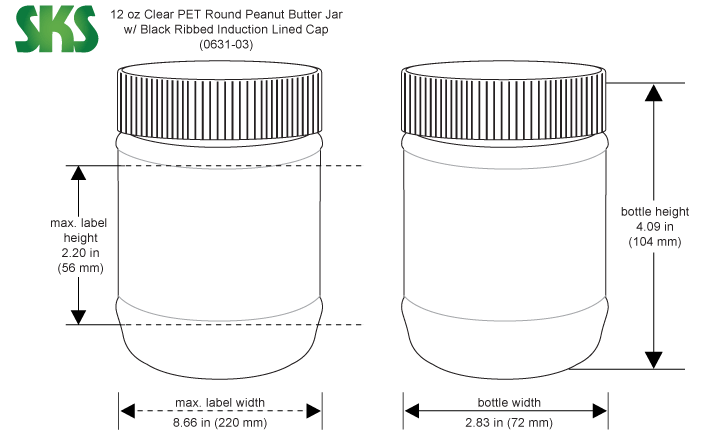 Clear Airtight Peanut Butter Snack Round Plastic Jars With Lids 38oz 1120ml  1000g