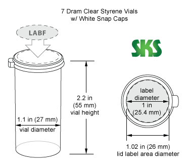 Clear Plastic Vial - 7 Dram