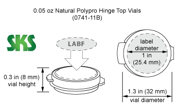 Plastic Vials, Natural Polypropylene Hinge Top Micro Vials