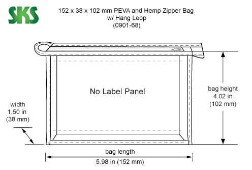 Plastic Bags, PEVA and Zipper Bags w/ Hang Loops