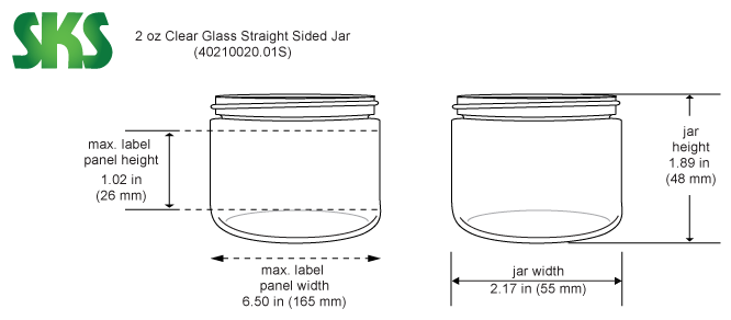 2oz Glass Jars With Black Caps - 3.5 Grams - 200 Count – Green