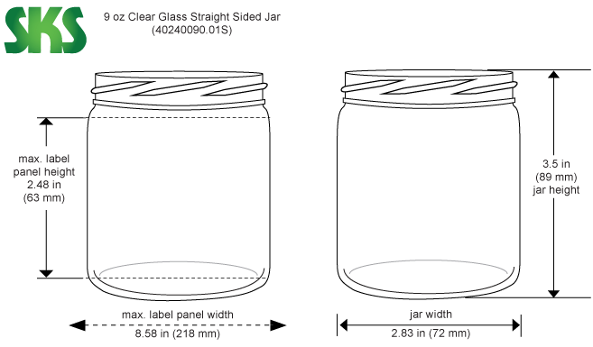 16 oz Straight-Sided Jars 82-2040 Finish