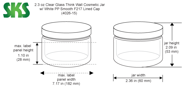 2.3 oz Clear Glass Thick Base Jars - Bulk Pallet - 5200B33BULK