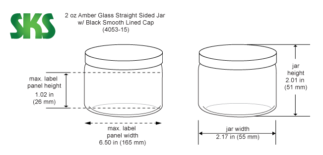 6 piece Amber Glass Straight Sided Jar Multi Size Set : Includes 2-1 oz,  2-2 oz, and 2-4 oz Amber Glass Jars with White Lids + Spatulas and Labels 