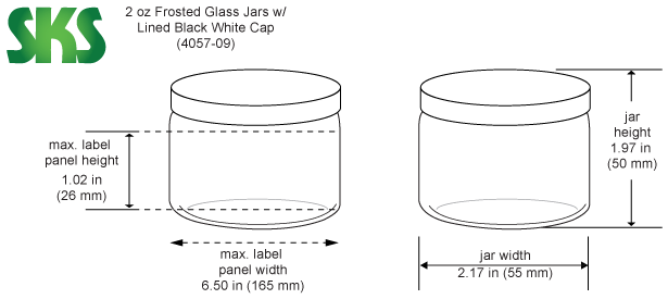 Clear Straight-Sided Glass Jars - 8 oz, White Metal Cap S-17983M-W