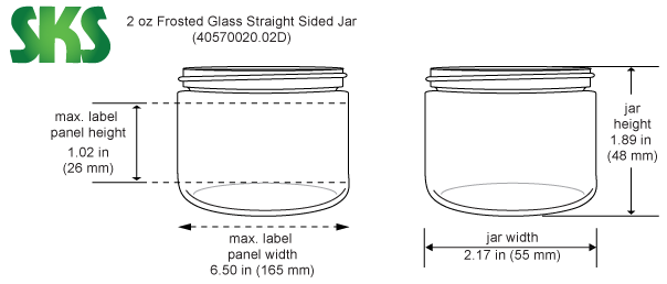 8 oz Frosted Glass Straight Sided Jars (Bulk), Caps Not Included
