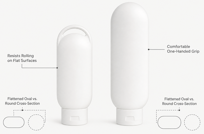 Lotion Oval Bottle Shape