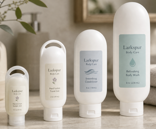 Lotion Oval Bottle Sizes