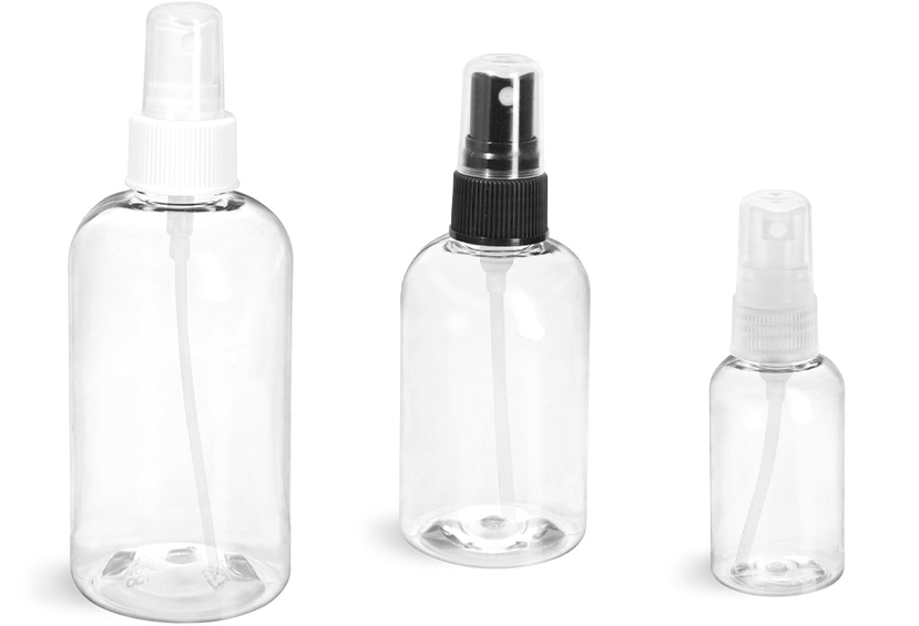 Clear and Natural Boston Round Bottles