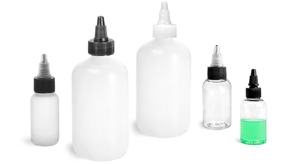 Clear and Natural Boston Round Bottles