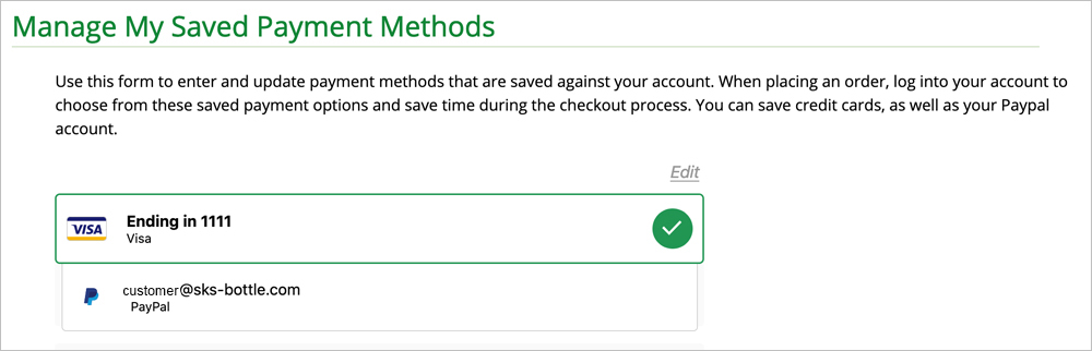 Payment Methods, New Website Features