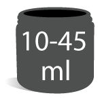 10-45ml plastic Jars