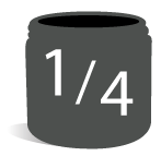 Quarter ounce plastic Jars