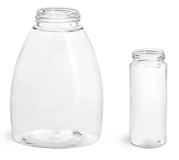 Clear Plastic Bottles, PET Foamer Pump Bottles (Bulk), Caps Not Included