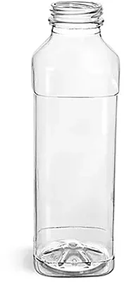 Clear Plastic Bottles, 16 oz PET Beverage Bottles (Bulk), Caps Not Included