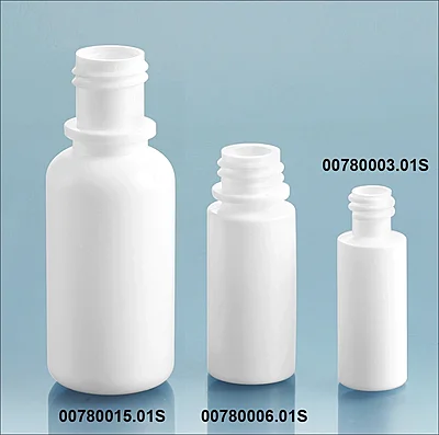 White LDPE Dropper Bottles, (Bulk) Caps NOT Included