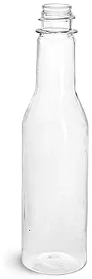 Clear PET Sauce Bottles (Bulk) Caps NOT Included