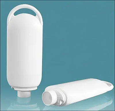 Plastic Bottles, White HDPE Lotion Ovals (Bulk), Caps NOT Included