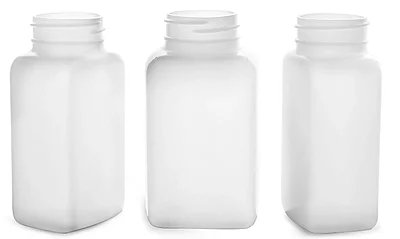Natural HDPE Pharmaceutical Oblong Bottles (Bulk), Caps NOT Included