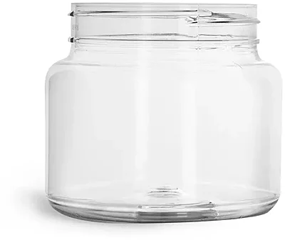 PET Plastic Jars, 22 oz Clear Plastic Straight Sided Jars (Bulk)